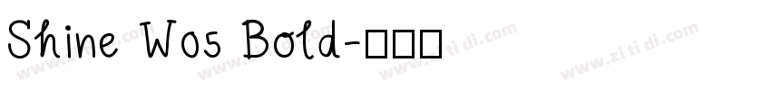 Shine W05 Bold字体转换